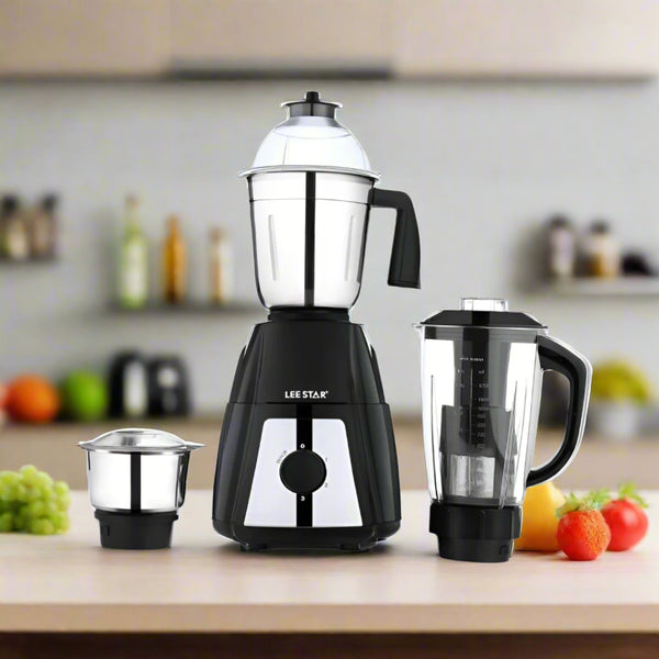 Lee Star 750 Watts Mixer Grinder with Liquidizer Jar with sieve and 2 Stainless Steel Jars LE-824